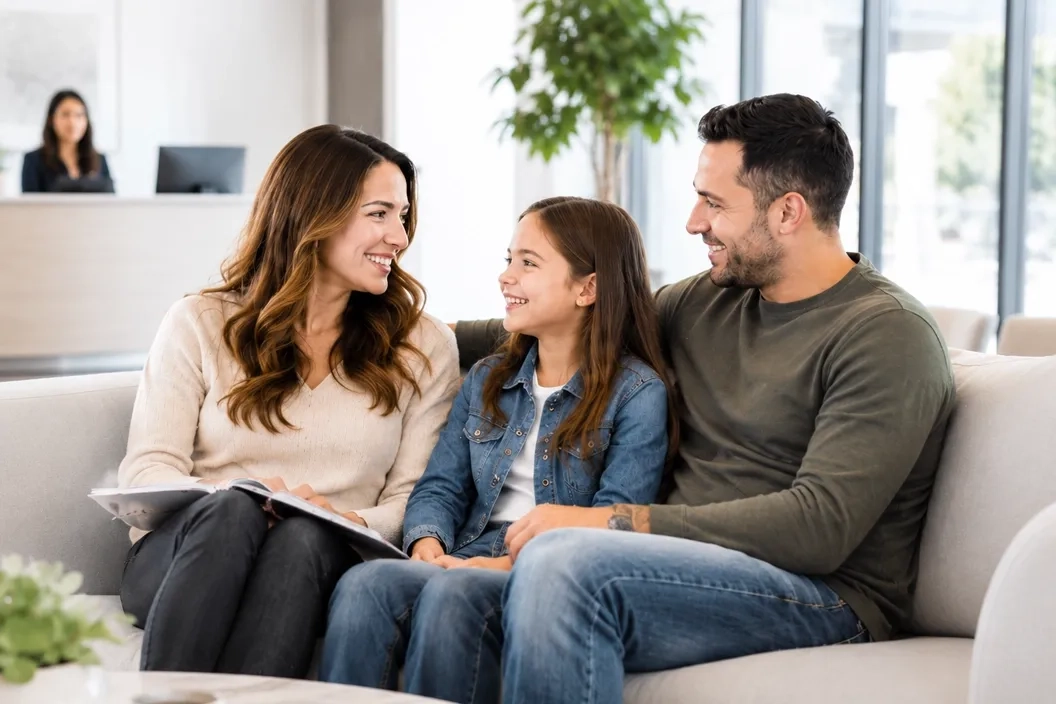 Family preparing for a visit with their dental care team